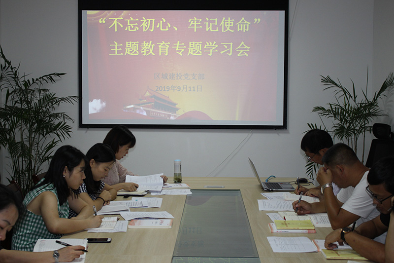 區(qū)城建投公司黨支部開展“先學(xué)、先查、先改”工作 預(yù)熱 “不忘初心、牢記使命”主題教育工作